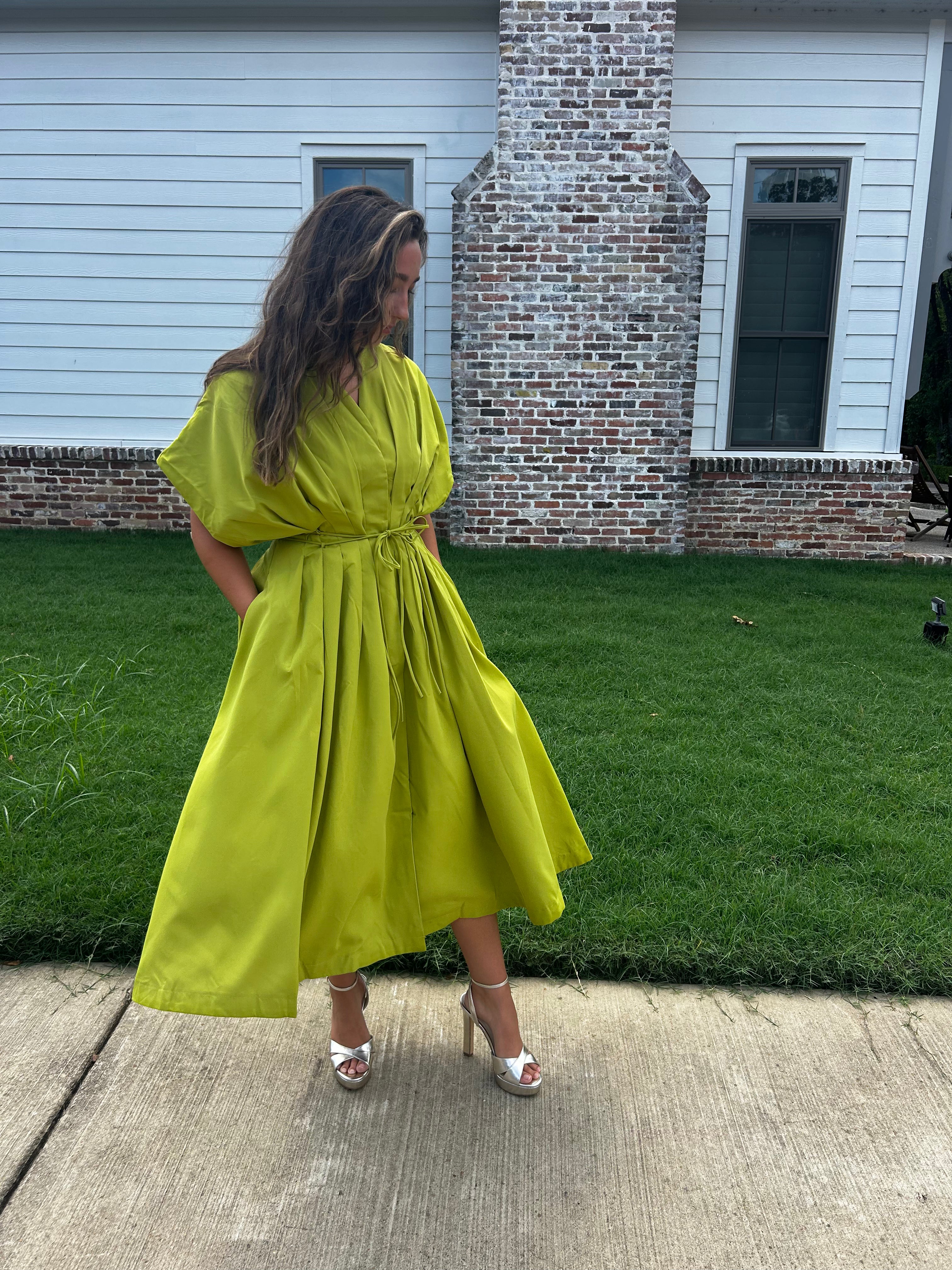 Lime green maxi dress