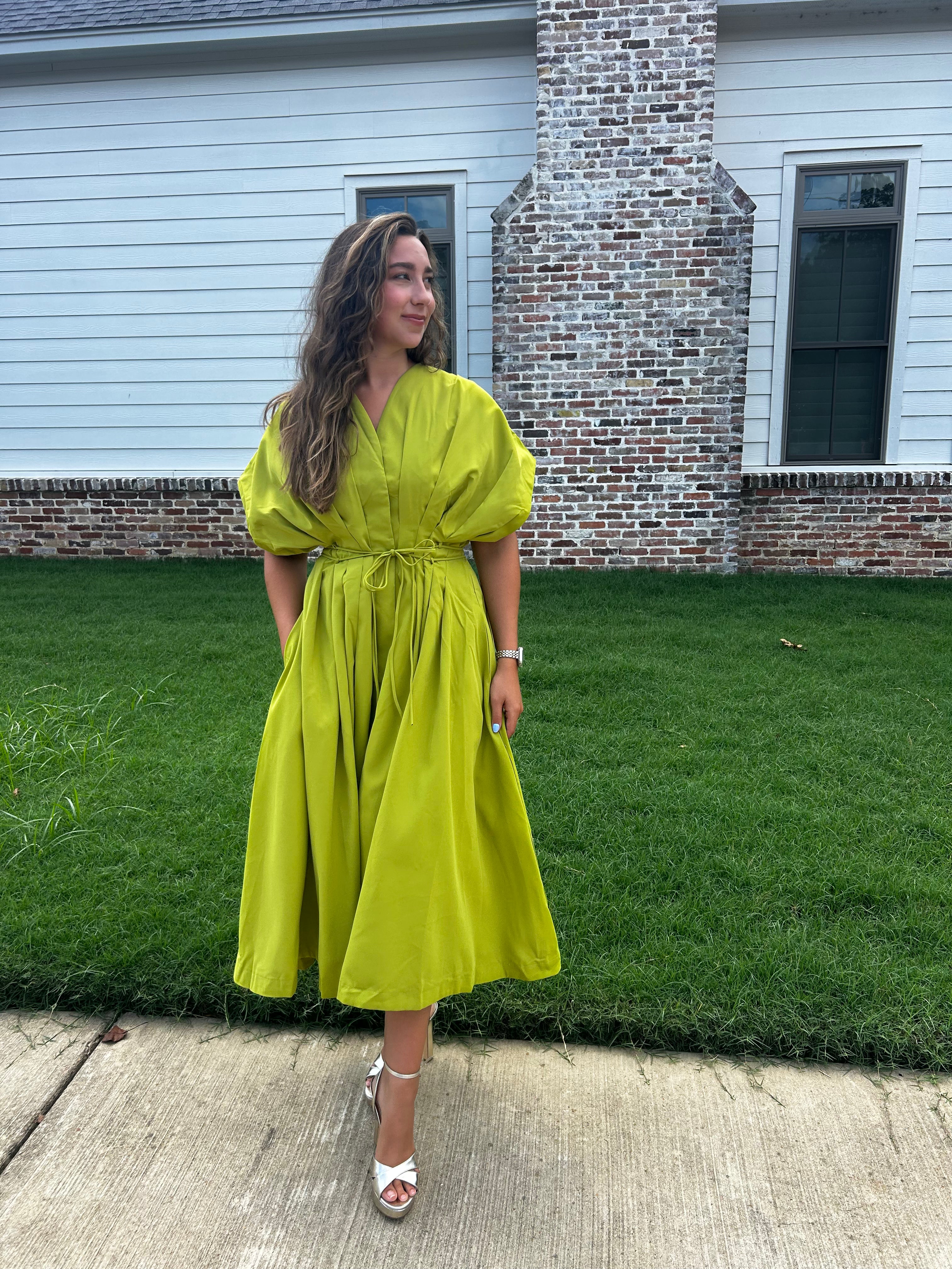 Lime green maxi dress