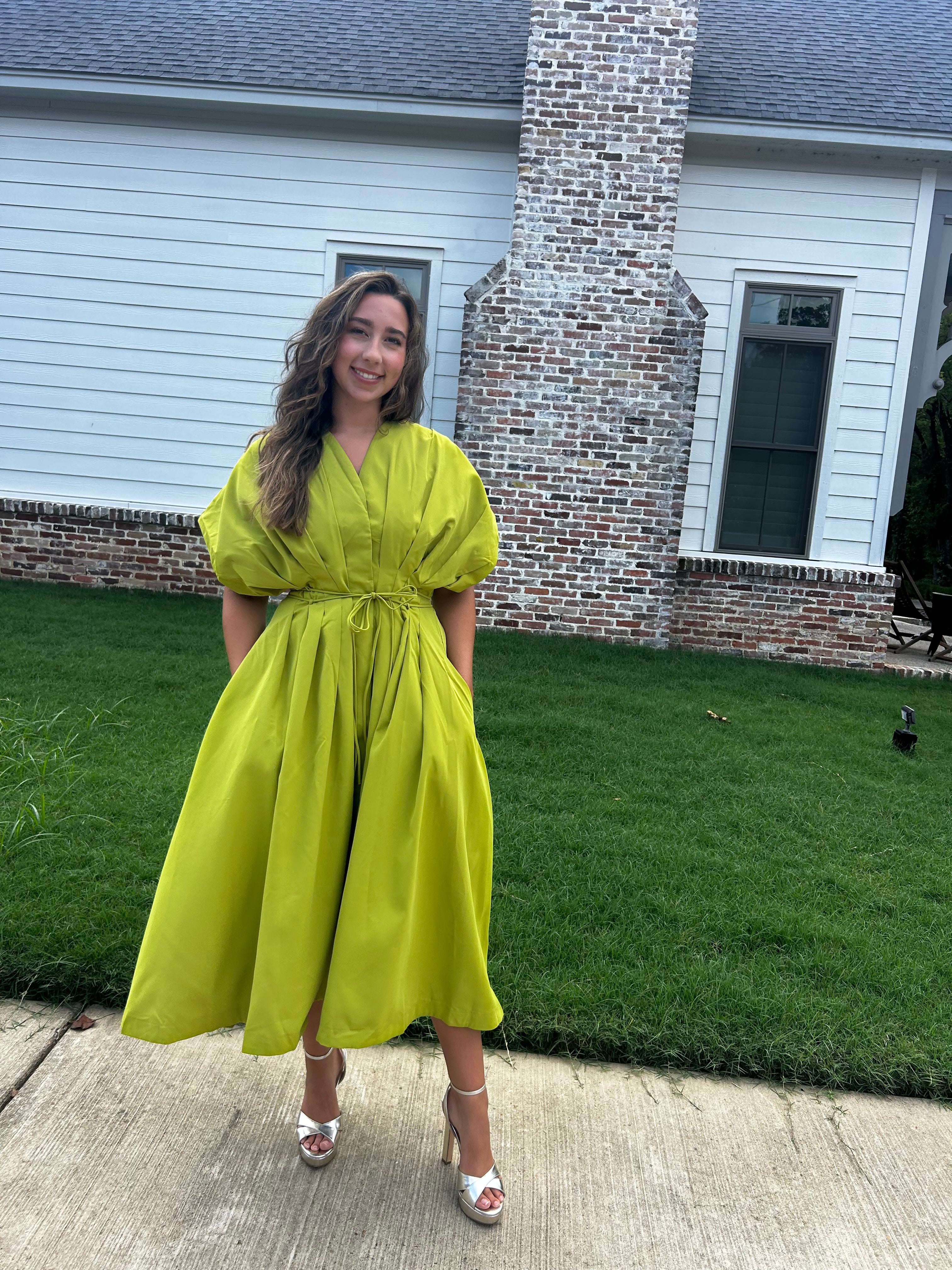 Lime green maxi dress