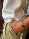 gold chain cross bracelet