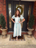 Puff Sleeve + belt dress