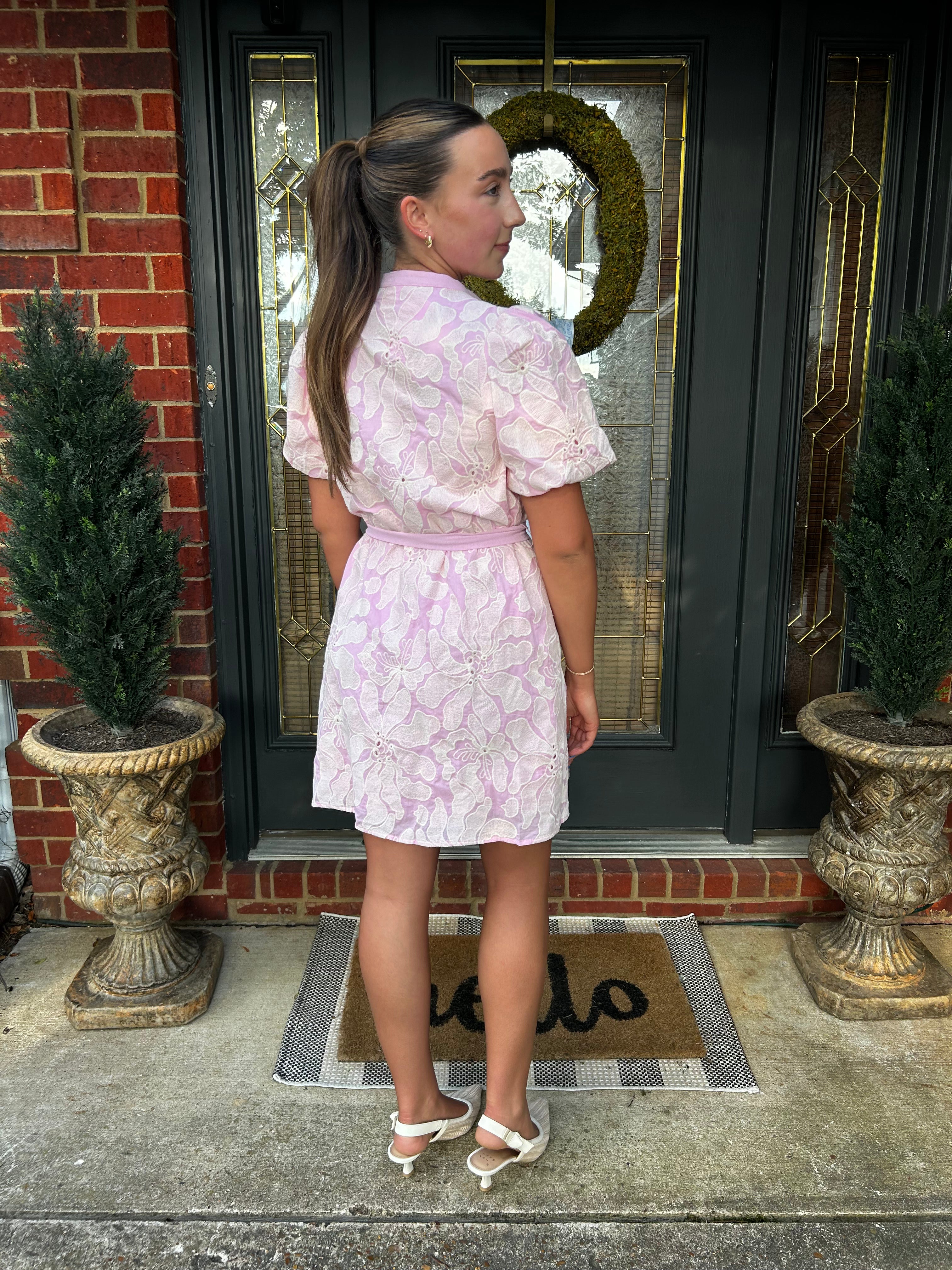 Floral tie dress